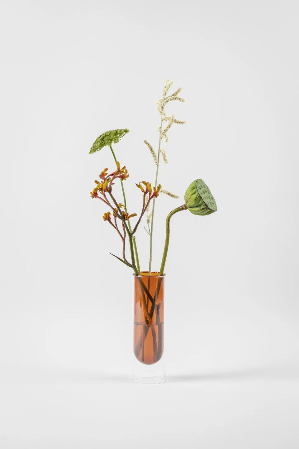 Flower tube amber - for små buketter