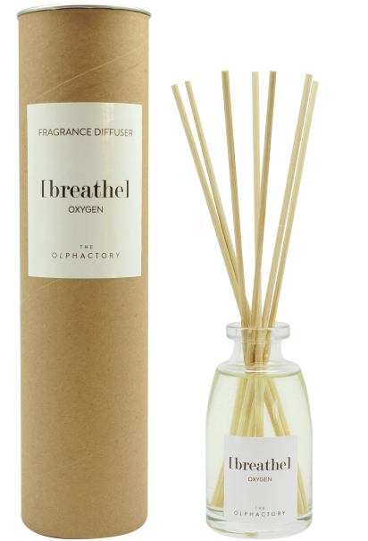 Duftpinner "Breathe" hvit - Sjøbris og bergamot