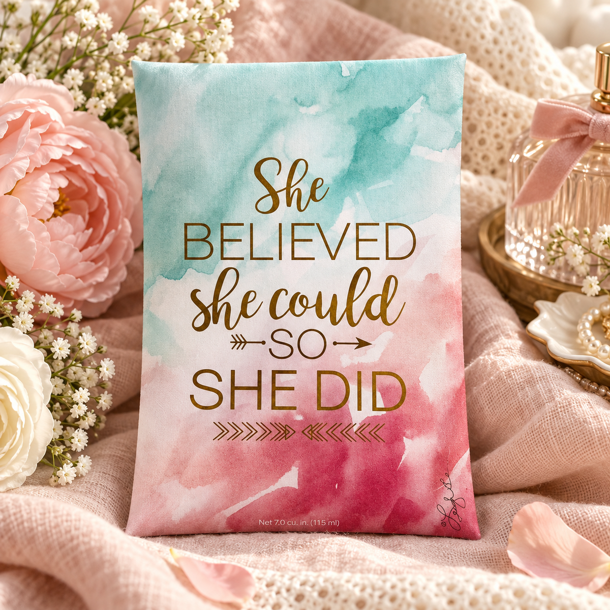 Duftpose “She believed she could so she did" - Peon og pasjonsfrukt