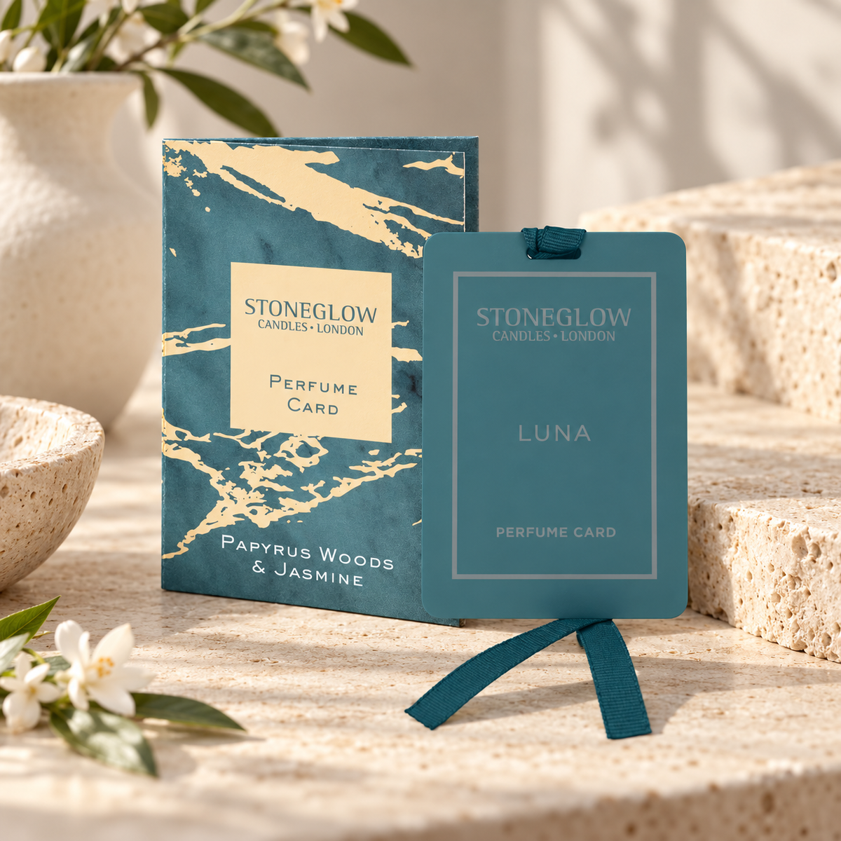 Duftkort Stoneglow - Papyrus woods & Jasmine
