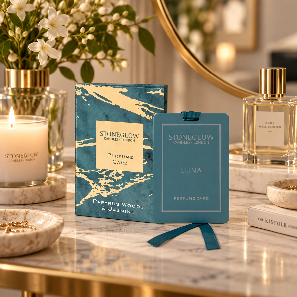 Duftkort Stoneglow - Papyrus woods & Jasmine