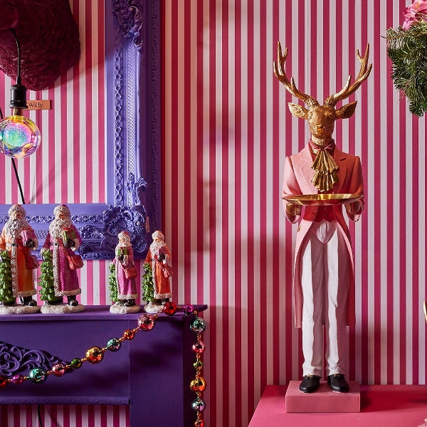 Hjortefigur med brett – “Rosalin” (lysestake / dekorfigur)